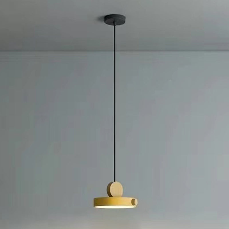 Moderne stijl Round Down Lighting Wood Multi Lights Hangende plafondlampen