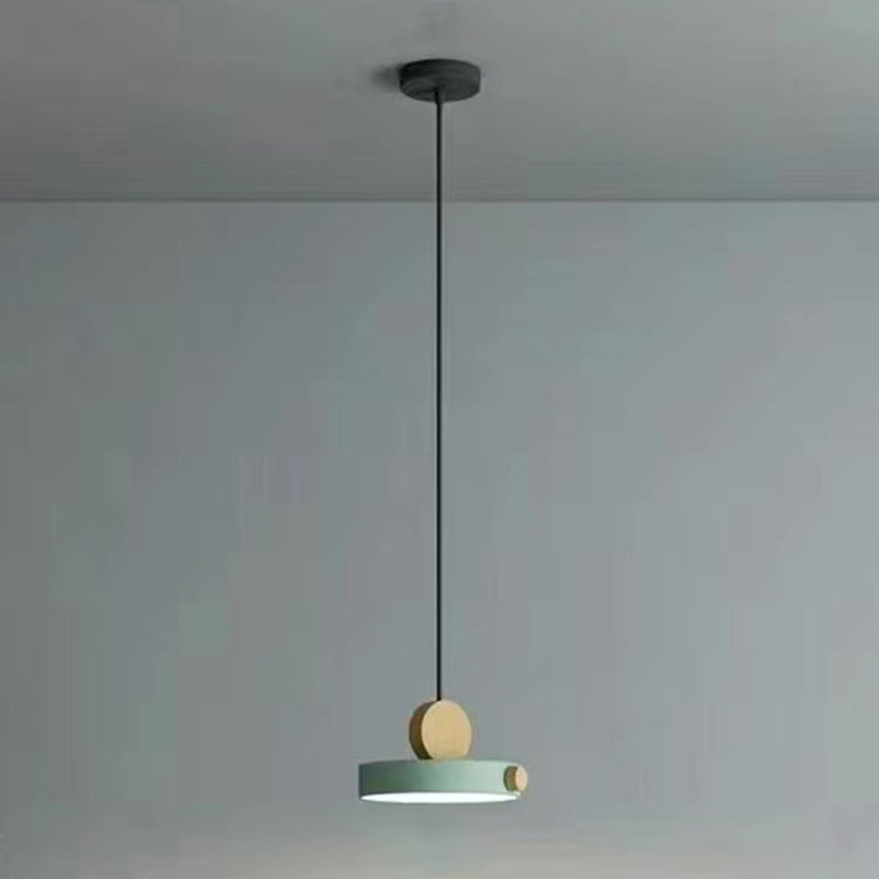 Moderne stijl Round Down Lighting Wood Multi Lights Hangende plafondlampen
