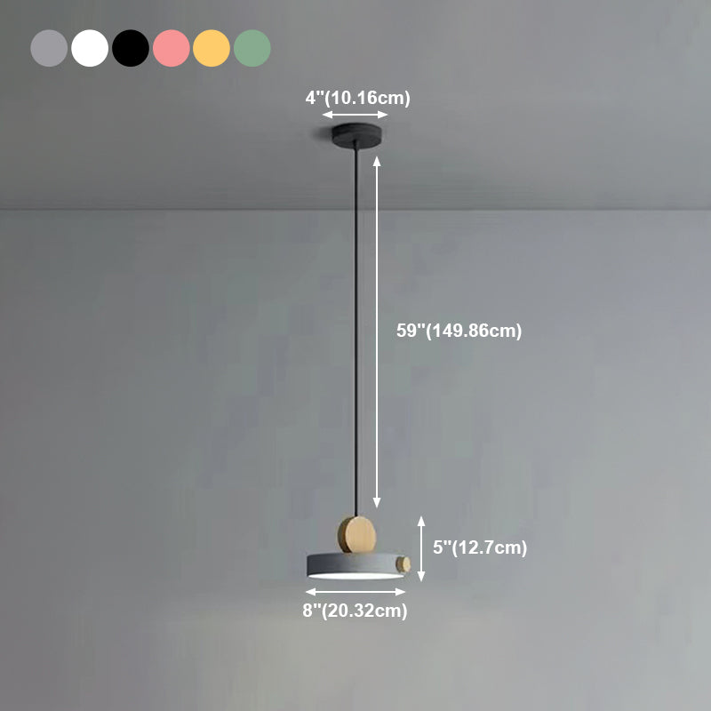 Moderne stijl Round Down Lighting Wood Multi Lights Hangende plafondlampen