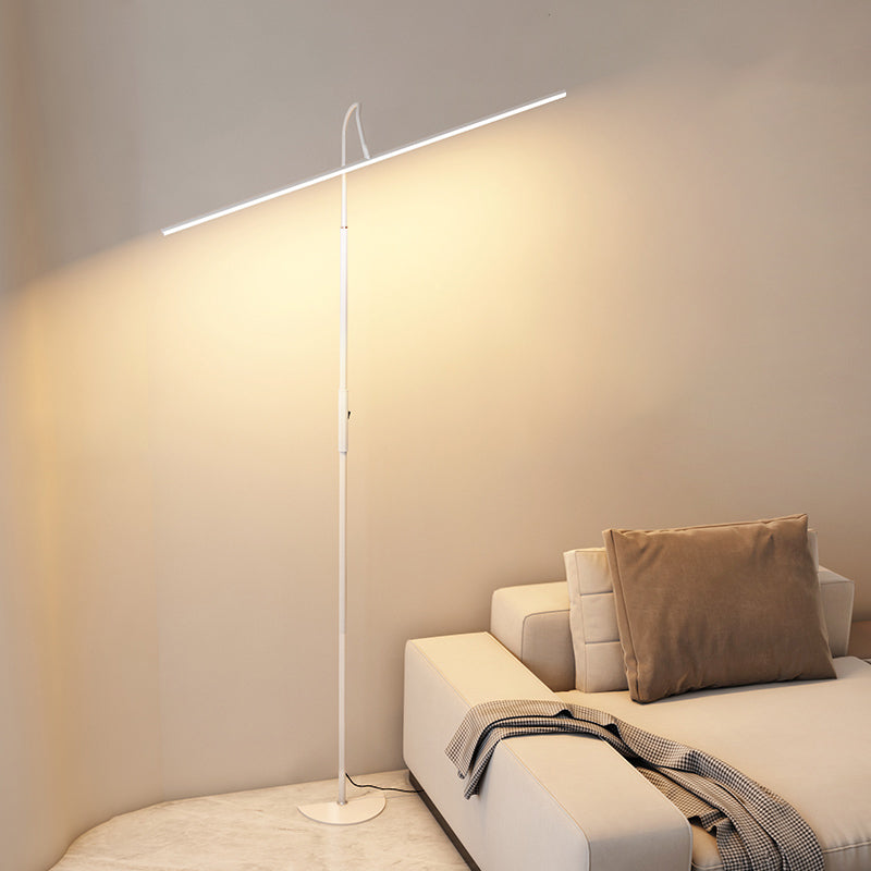 Modern Style Linear Shape Floor Lighting Metal 1 Light Floor Lamp for Restaurant