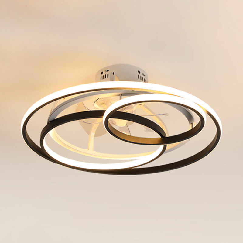 Ventola a led lineare contemporanea luce semplice lampadina a filo per soggiorno