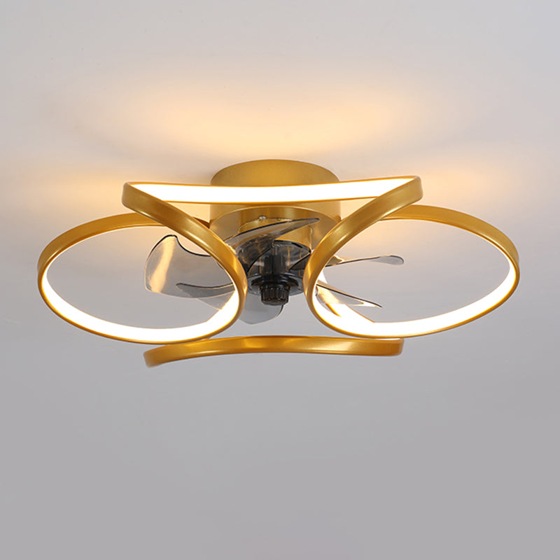 Ventola a led lineare contemporanea luce semplice lampadina a filo per soggiorno
