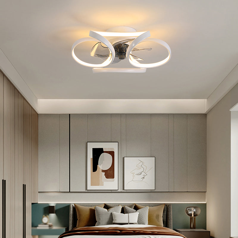 Ventola a led lineare contemporanea luce semplice lampadina a filo per soggiorno