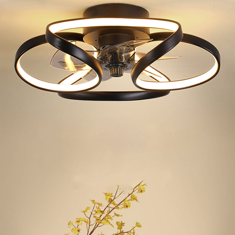 Ventola a led lineare contemporanea luce semplice lampadina a filo per soggiorno