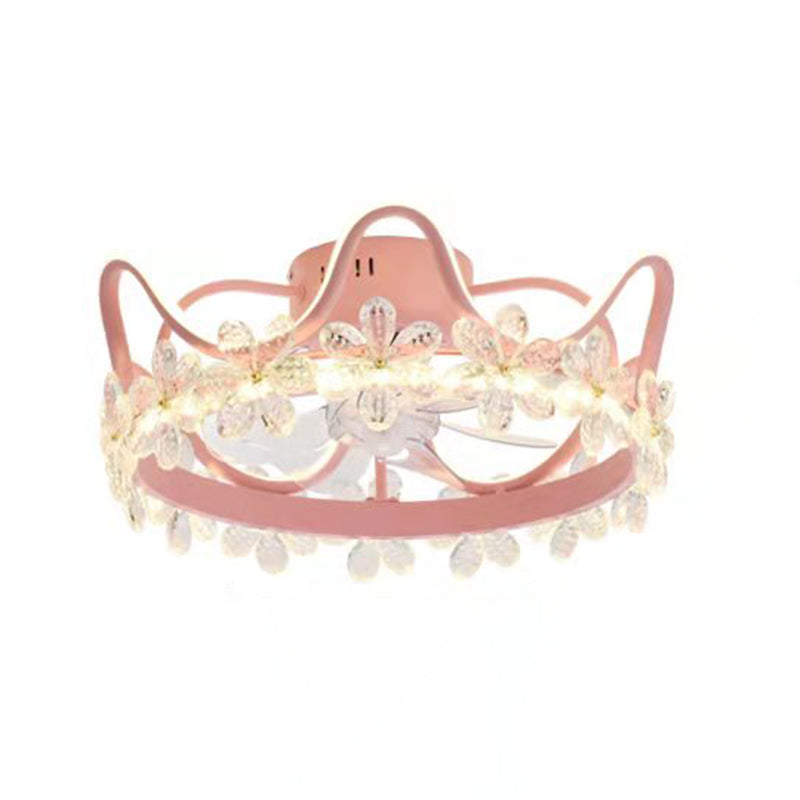 Modern Style Ceiling Fan Lighting Metal 2 Light Ceiling Fan Lamp for Bedroom