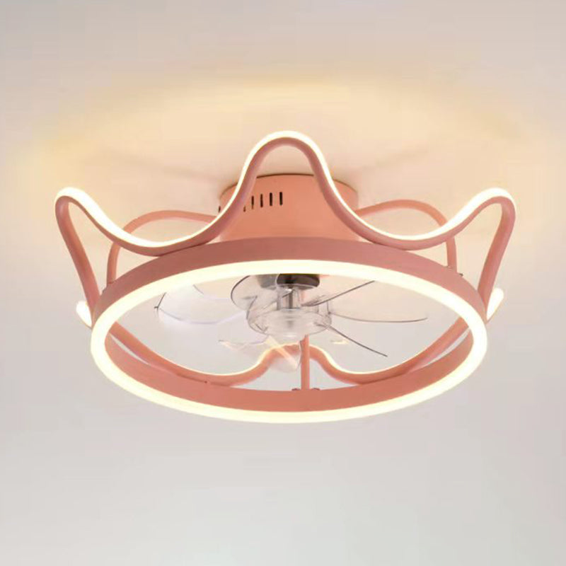 Modern Style Ceiling Fan Lighting Metal 2 Light Ceiling Fan Lamp for Bedroom