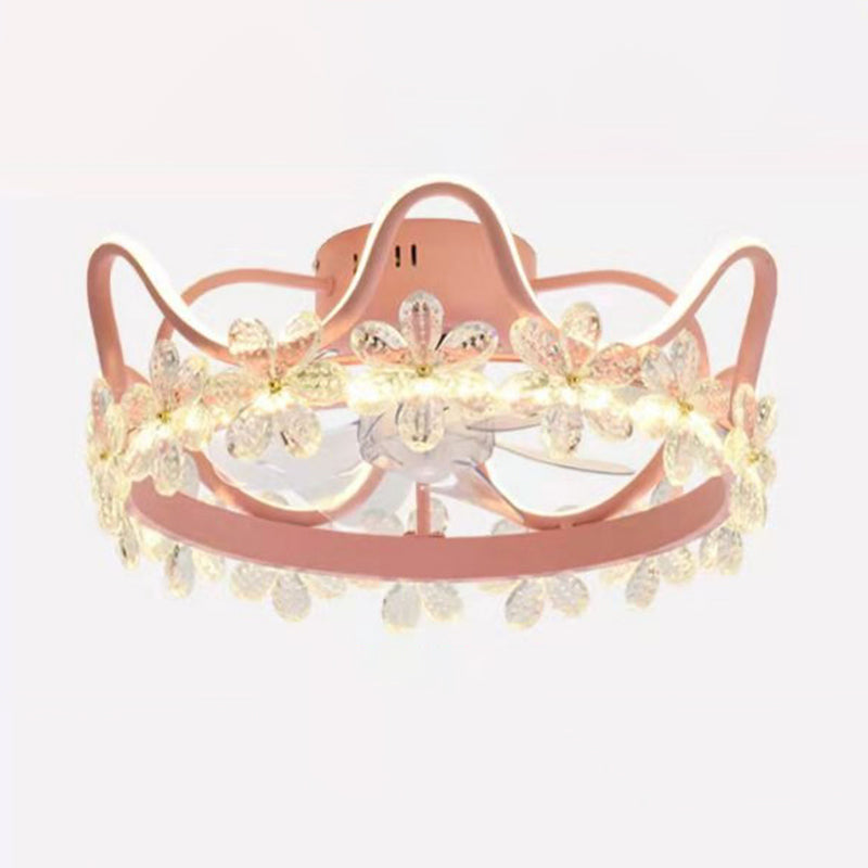 Modern Style Ceiling Fan Lighting Metal 2 Light Ceiling Fan Lamp for Bedroom