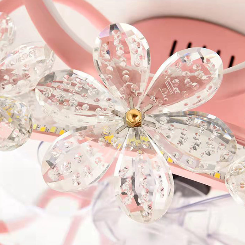 Modern Style Ceiling Fan Lighting Metal 2 Light Ceiling Fan Lamp for Bedroom