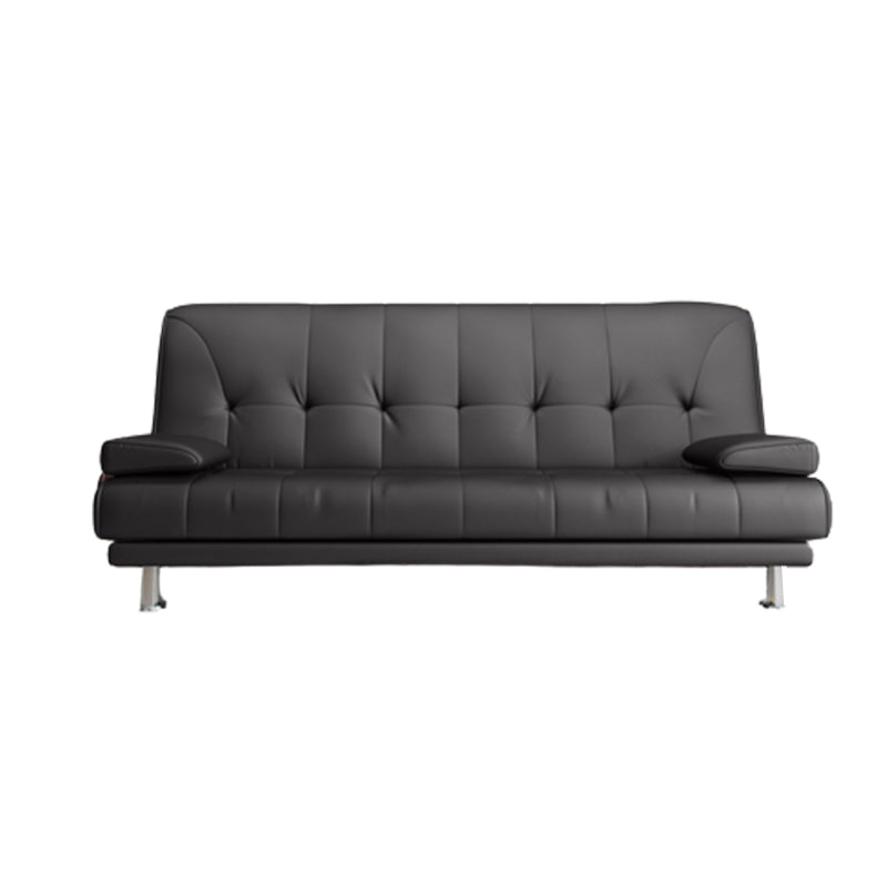 Faux Leather Pillow Top Arm Loveseat with Foldable and Wear-resisting for Living Room