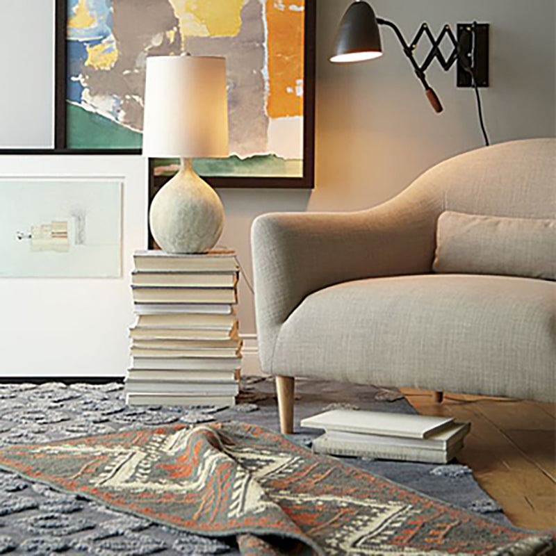 4 Wooden Legs Curved Sofa Blue/Grey/Beige Sofa for Bonus Room