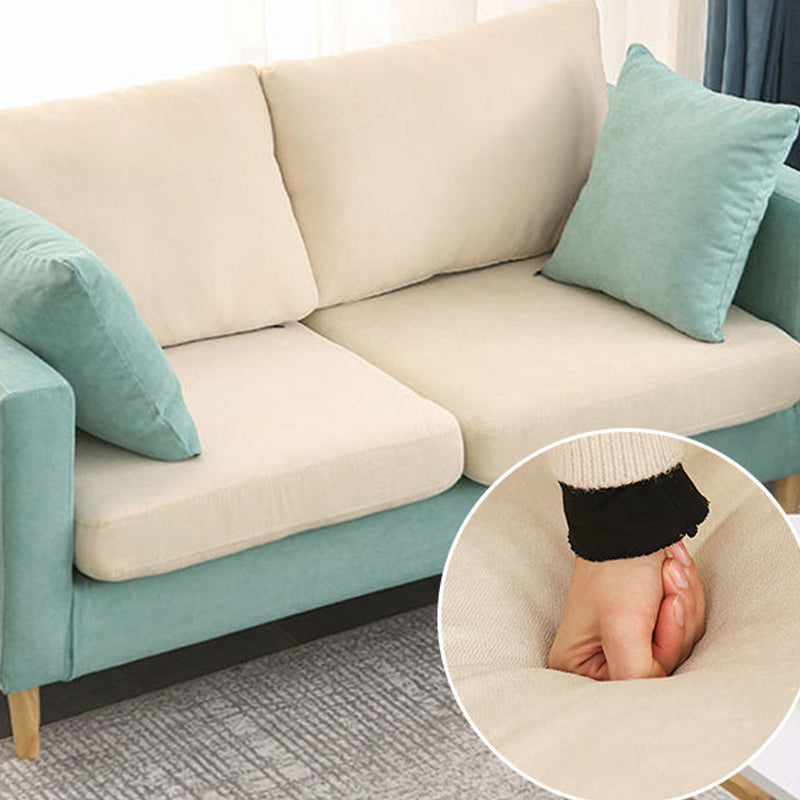Loose Back Square Arm Sofa Nordic 24.4" D Slipcovered Loveseat