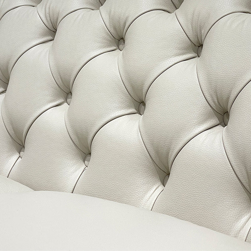 Modern Style Evagged Armrest Latex/sponge Padded Tufted Back Base Sofa