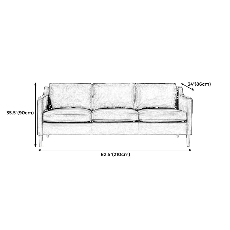 Faux Leather 35,43 "Haute Courette de coussins à 3 places Resicace