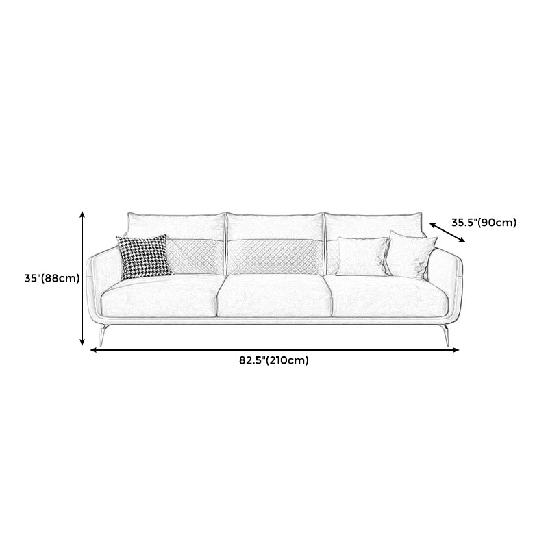 Moderner Stil Charles von London Latex/Schwamm Sitz gefülltes Massivholz -Basisofa gefüllt