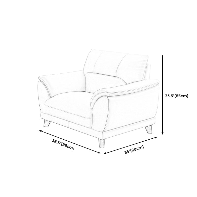 Ultra-Modern Sewn Pillow Back Sofa 33.46"H Pillow Top Arm Wear Resistance Sofa