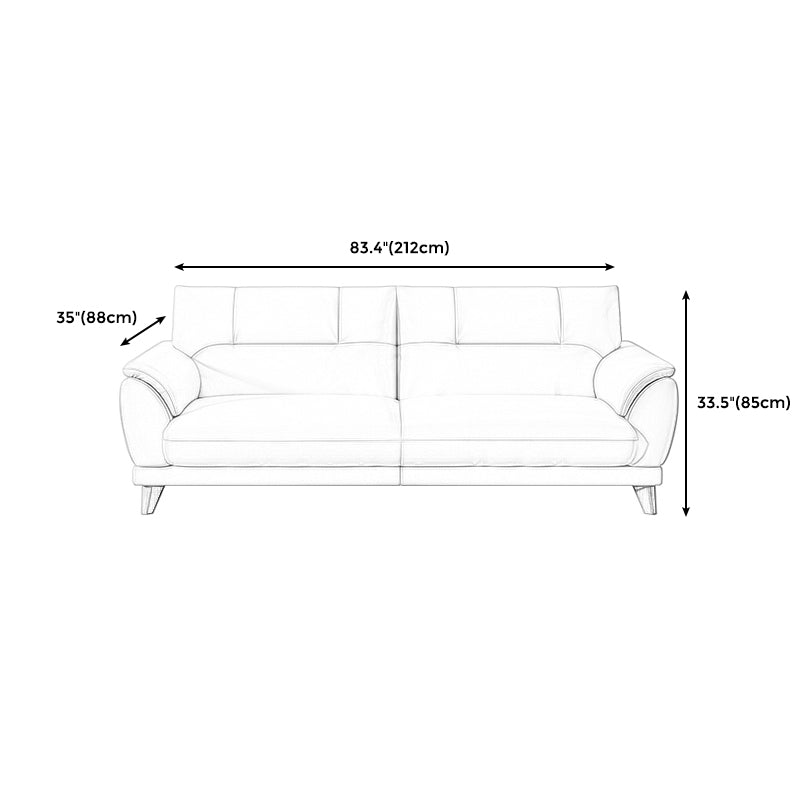 Ultra-Modern Sewn Pillow Back Sofa 33.46"H Pillow Top Arm Wear Resistance Sofa