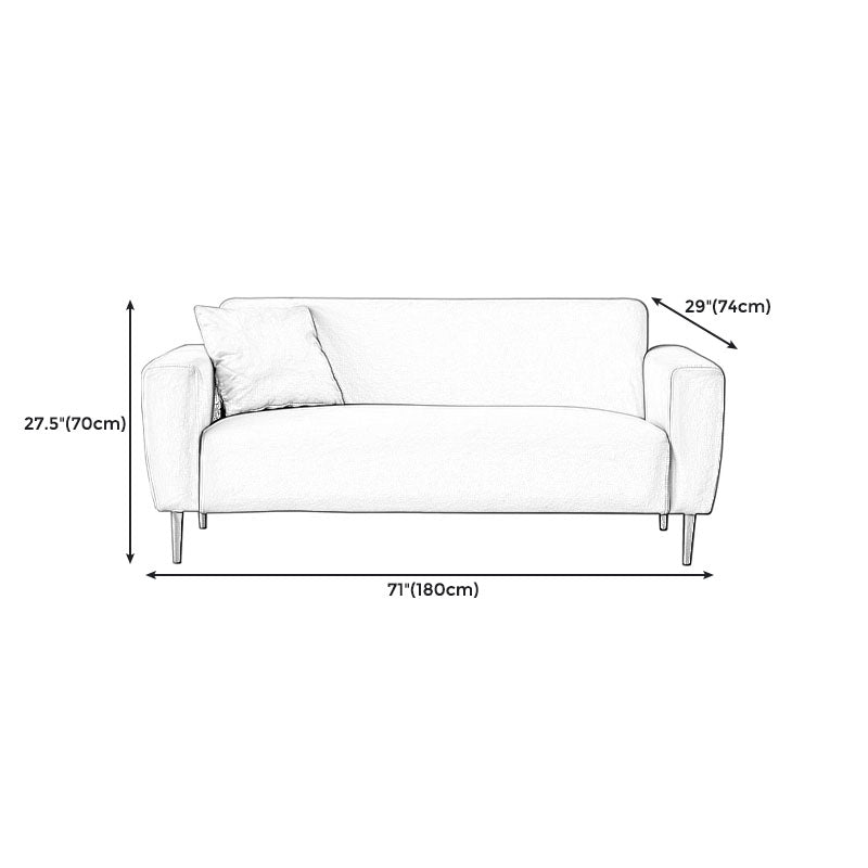 Modernism Square Arm Sofa 3-Seater 29.13" D x 27.56" H Loveseat