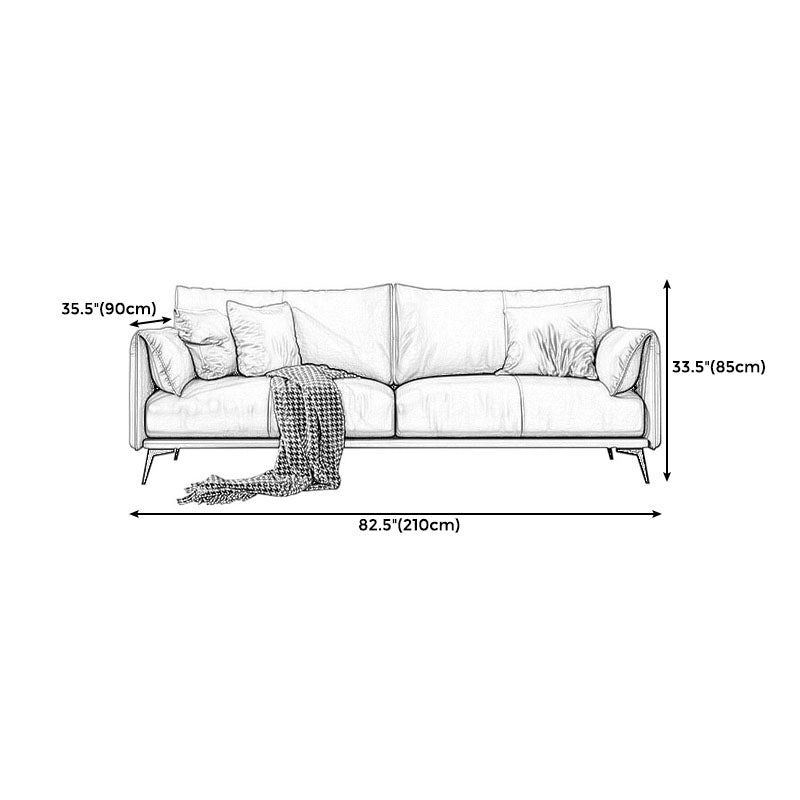 Holzleder-/Kuhläden -braunes rechteckiges Sofa mit Latexpolsterung