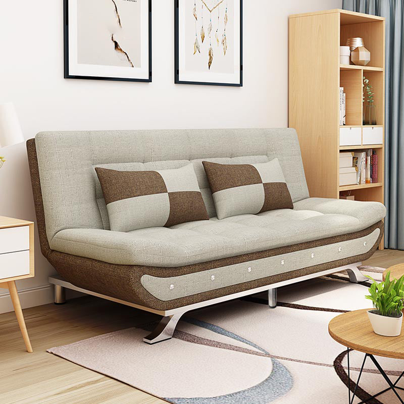 74.80 "W √ó 35.43" d √ó 35.43 "H Keks Back -Leinen -Armless -Sofa mit faltbarem