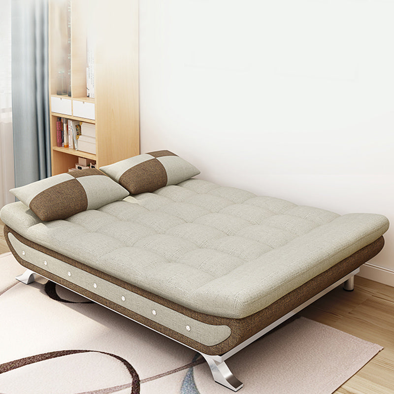74.80 "W √ó 35.43" d √ó 35.43 "H Keks Back -Leinen -Armless -Sofa mit faltbarem