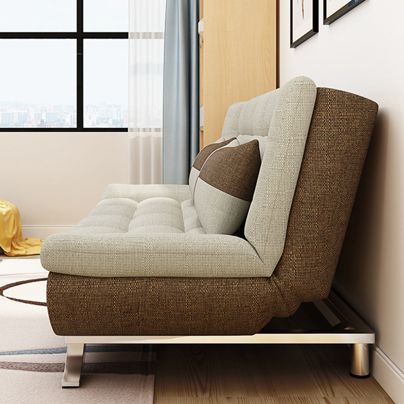 74.80 "W √ó 35.43" d √ó 35.43 "H Keks Back -Leinen -Armless -Sofa mit faltbarem