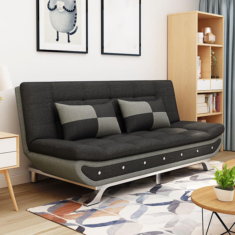 74.80 "W √ó 35.43" d √ó 35.43 "H Keks Back -Leinen -Armless -Sofa mit faltbarem