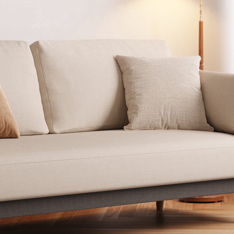 Contemporary Pillow Top Arm slipcovered Sofa 31.5"High Velvet Loose Back Sofa