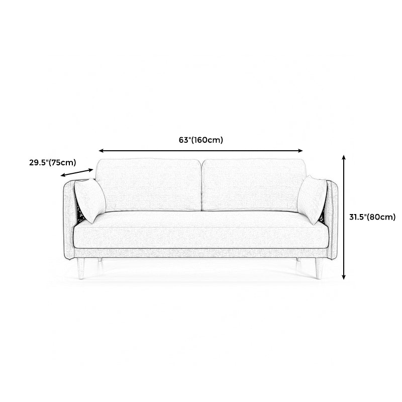 Contemporary Pillow Top Arm slipcovered Sofa 31.5"High Velvet Loose Back Sofa