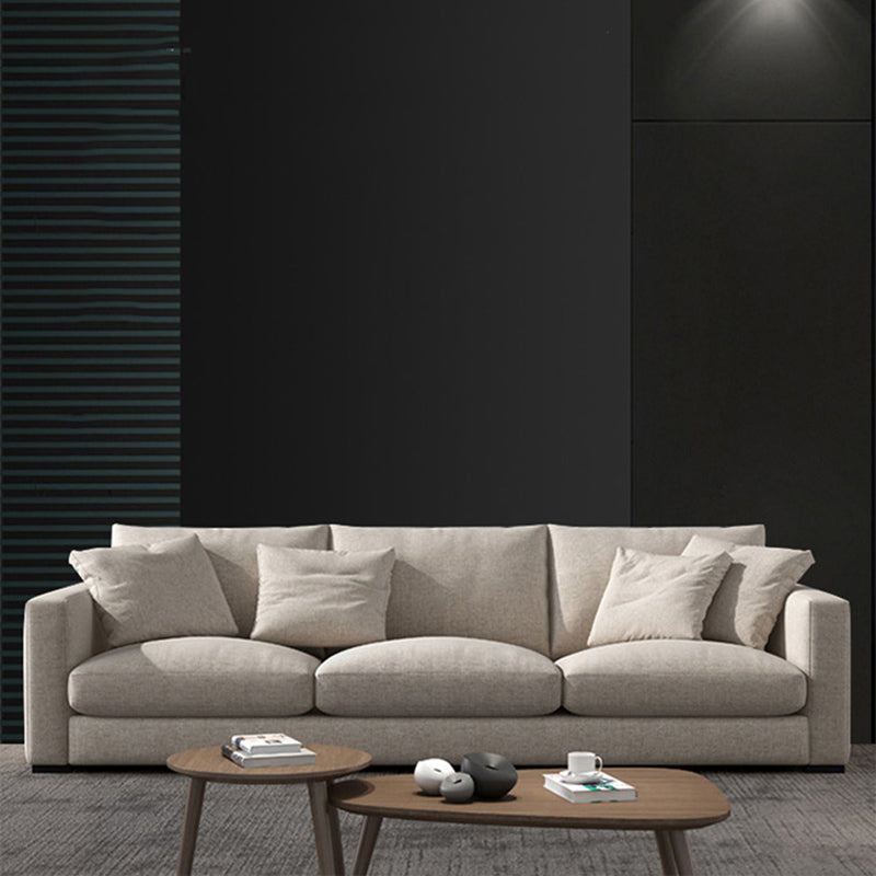 Modern Fabric Standard Sofa Square Arm Cushions Sofa for Living Room