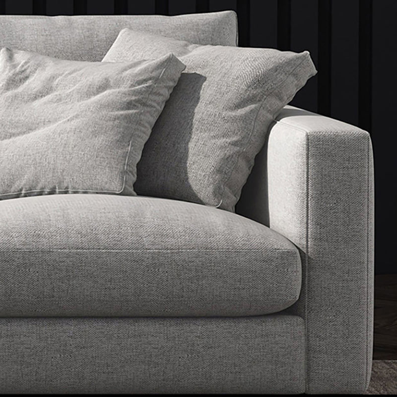 Modern Fabric Standard Sofa Square Arm Cushions Sofa for Living Room