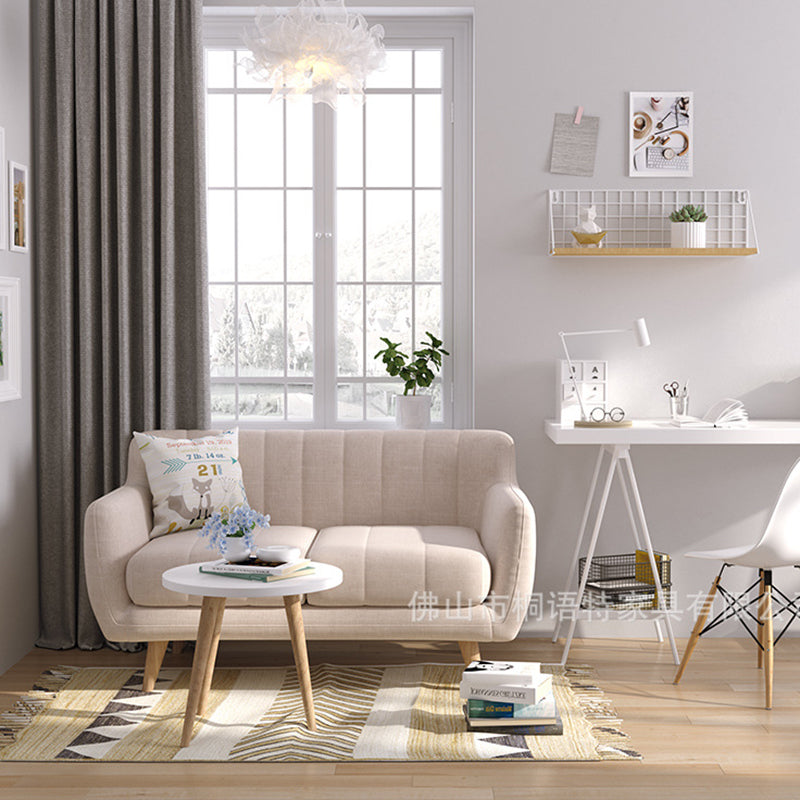 Poolse afwerking Biscuit Back Sofa Square Arm Bank voor woonkamer en thuis