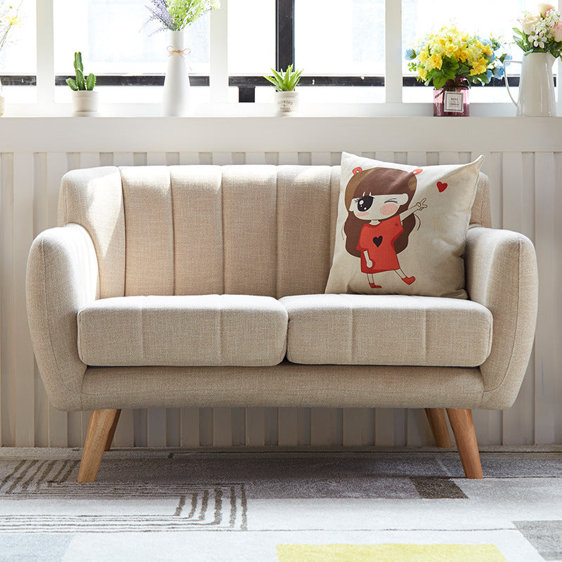 Poolse afwerking Biscuit Back Sofa Square Arm Bank voor woonkamer en thuis
