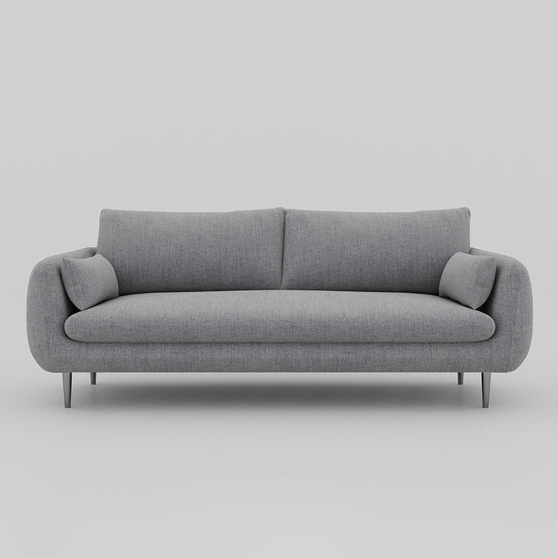 Contemporary Fabric Loose Back Sofa 31.5"High Pillow Top Arm Sofa for Apartment