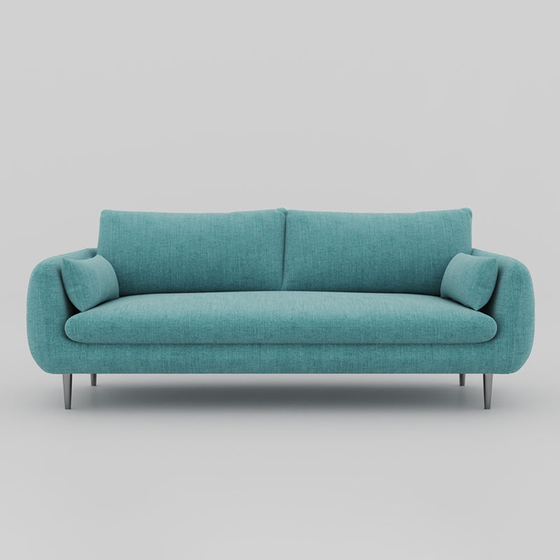 Contemporary Fabric Loose Back Sofa 31.5"High Pillow Top Arm Sofa for Apartment