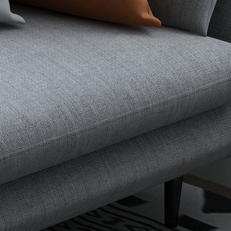 Contemporary Fabric Loose Back Sofa 31.5"High Pillow Top Arm Sofa for Apartment