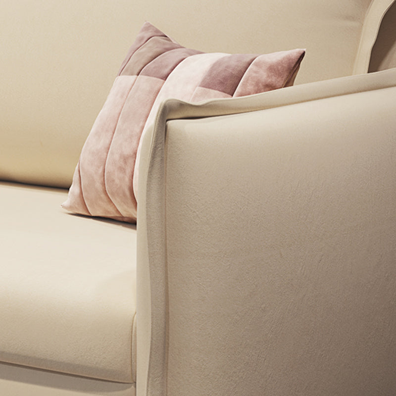 White and Pink Convertible Settee Loveseat Square Arm Standard Bed Settee