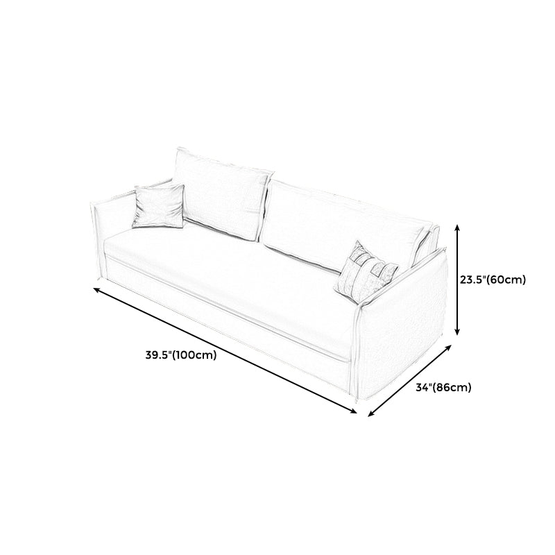 White and Pink Convertible Settee Loveseat Square Arm Standard Bed Settee