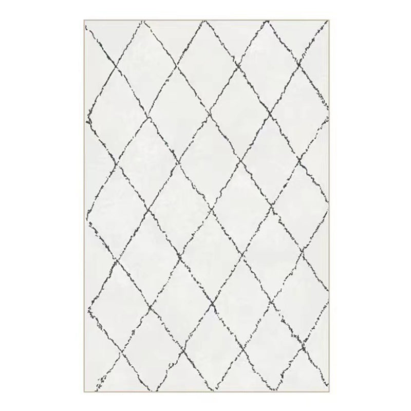Beige roosterlijn binnen tapijt polyester gebied tapijt kleurbestendig voor woonkamer