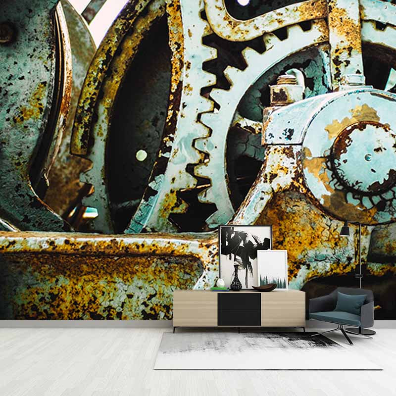 Gears Photography Mural Wallpaper Environment Friendly Living Room Wall Mural
