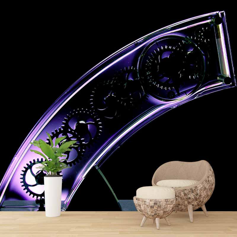 Photography Stain Resistant Mural Wallpaper Gears Indoor Wall Mural