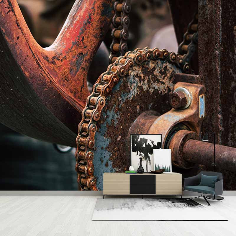 Photography Stain Resistant Mural Wallpaper Gears Indoor Wall Mural