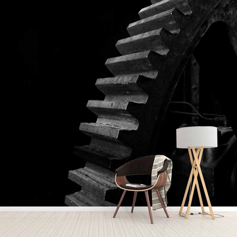 Photography Stain Resistant Mural Wallpaper Gears Indoor Wall Mural