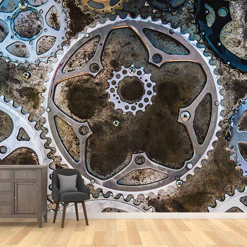 Environmental Wall Mural Wallpaper Gears Living Room Wall Mural