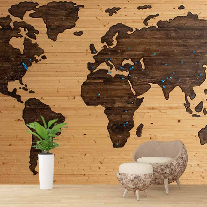 Photography Environment Friendly Mural Wallpaper Map Bedroom Wall Mural