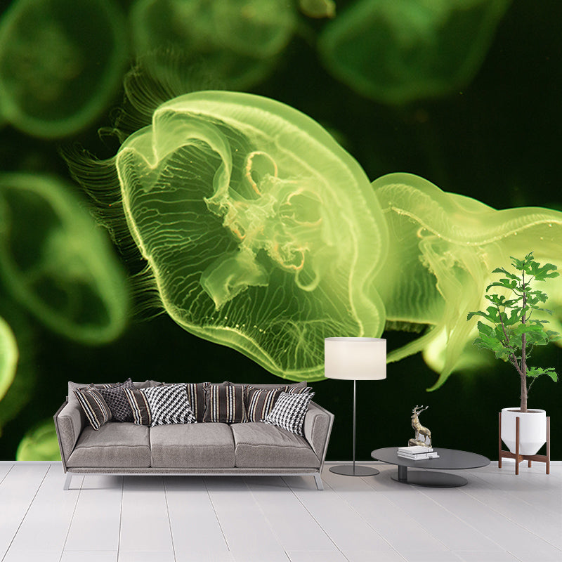 Photography Stain Resistant Mural Wallpaper Marine Organism Sleeping Room Wall Mural