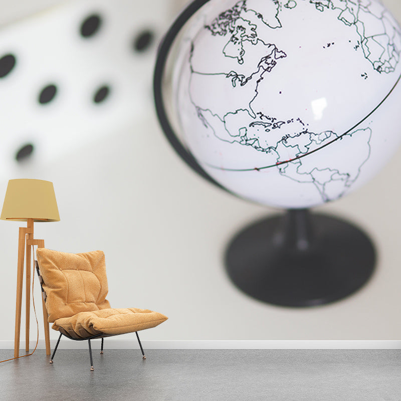 Map Resistant Mural Wallpaper Environment Friendly Sleeping Room Wall Mural