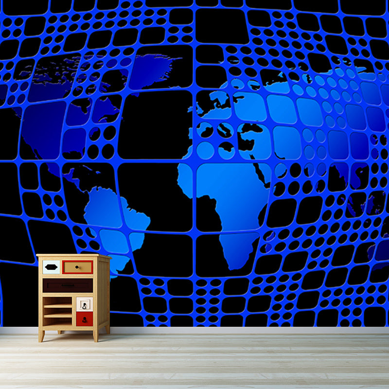 Decorative Wall Mural Wallpaper Map Illustration Sitting Room Wall Mural