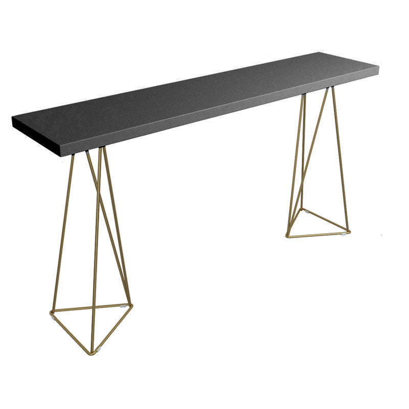 Pine Wood Top Bar Counter Traditional Luxury Rectangle Bar Counter with Sled Base