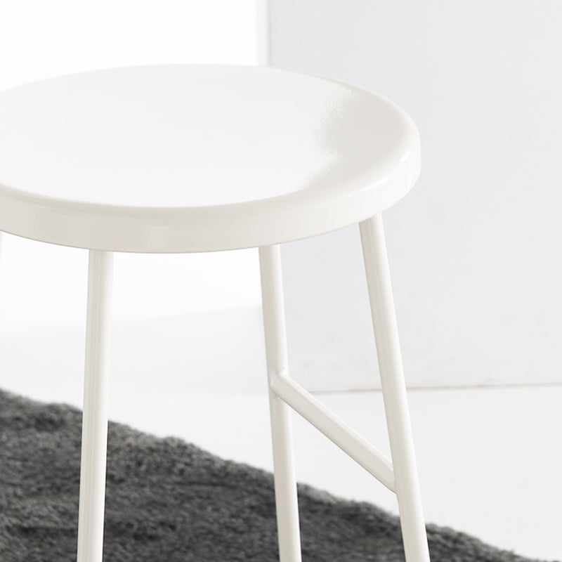 Industrial Iron Backless Barstool Simple Indoor Tall Stool with Square Seat 1 Piece