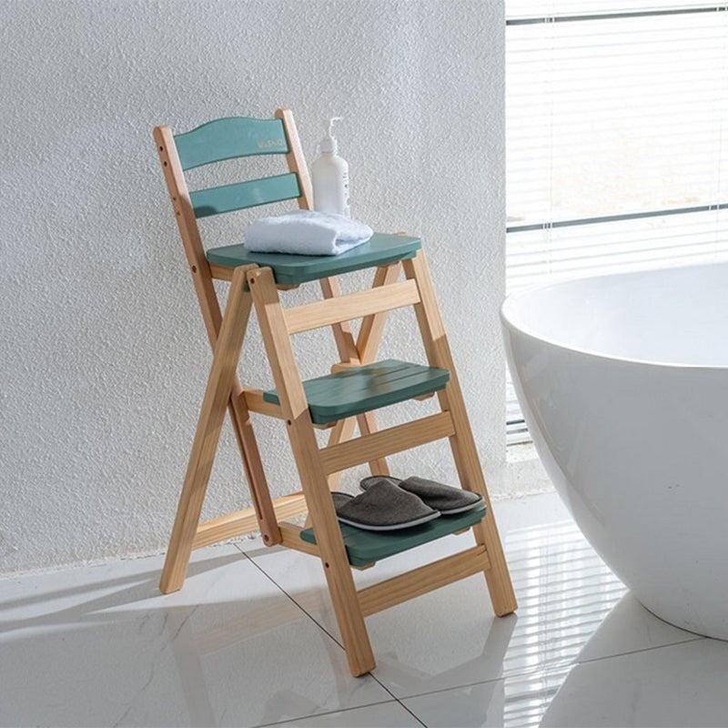 Nordic Indoor Minimalism Armless Wood Barstool Folding Single Counter Stool